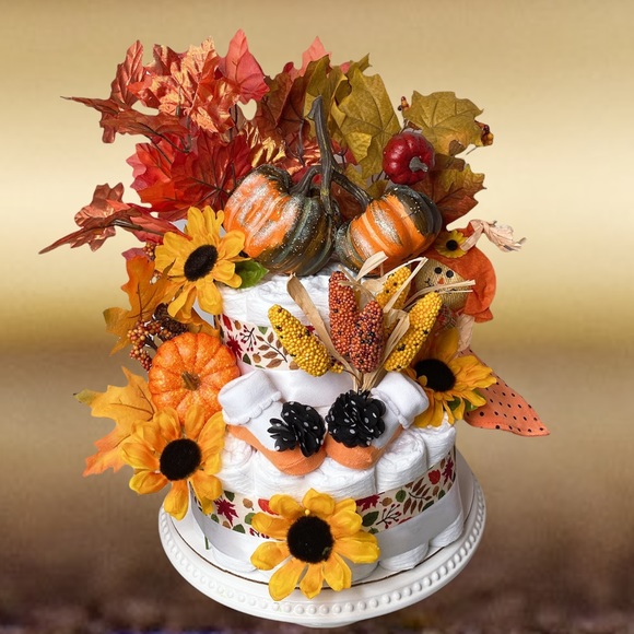 Harvest Diaper Cake Pumpkin Cake